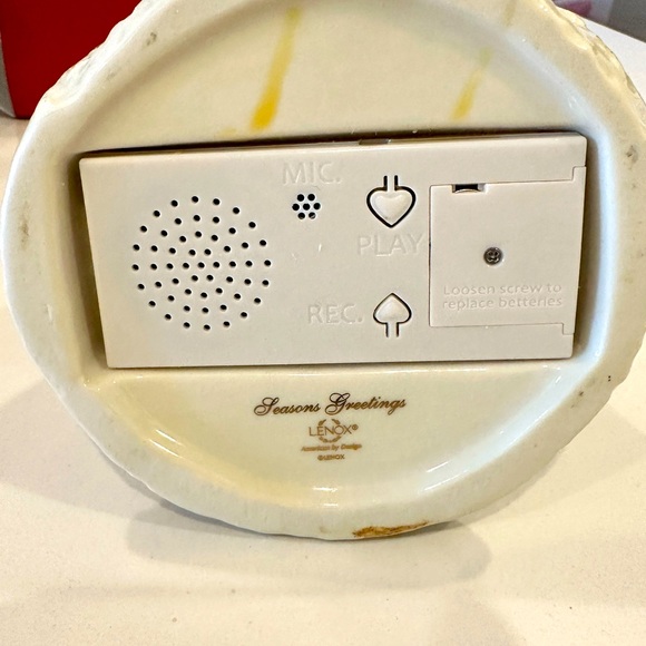 Lenox Seasons Greetings Recordable Porcelain Santa Claus Figurine 7” W/ Box - Picture 2 of 3